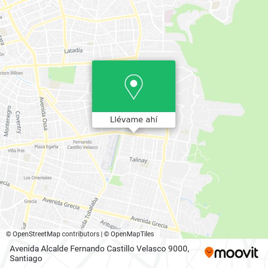 Mapa de Avenida Alcalde Fernando Castillo Velasco 9000
