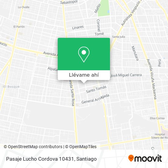Mapa de Pasaje Lucho Cordova 10431