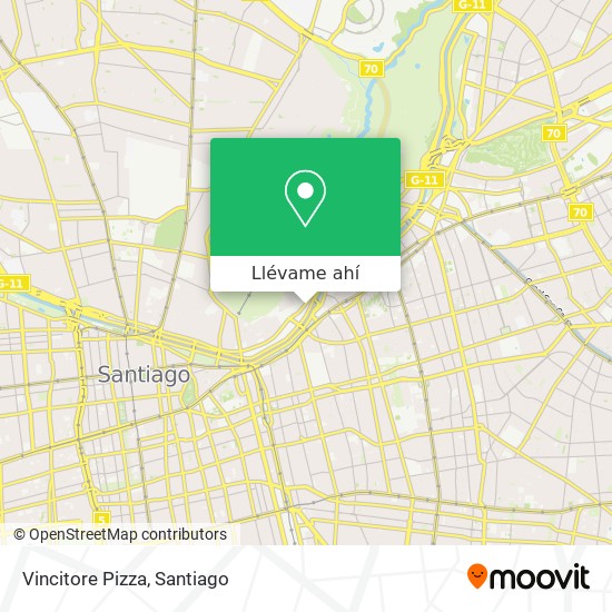 Mapa de Vincitore Pizza