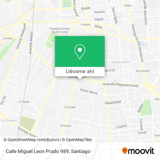 Mapa de Calle Miguel Leon Prado 989
