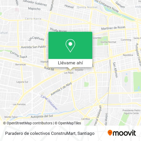 Mapa de Paradero de colectivos ConstruMart