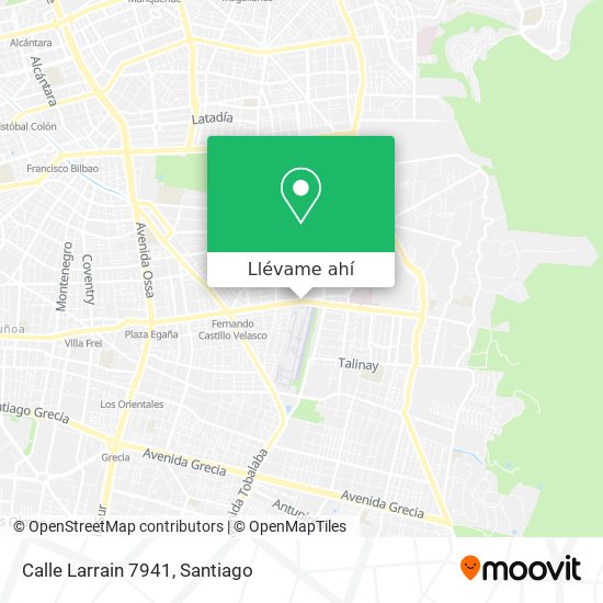 Mapa de Calle Larrain 7941