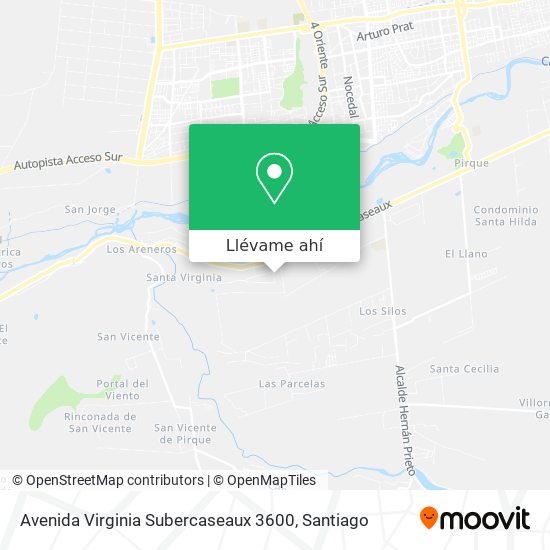 Mapa de Avenida Virginia Subercaseaux 3600