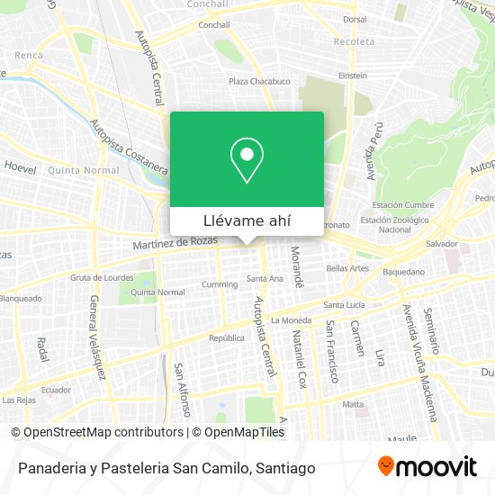 Mapa de Panaderia y Pasteleria San Camilo