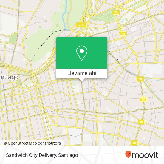 Mapa de Sandwich City Delivery
