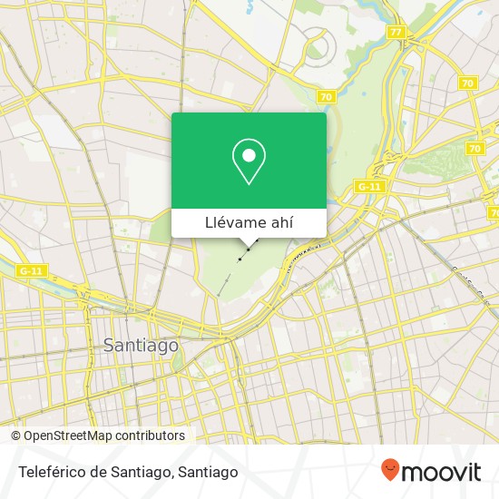 Mapa de Teleférico de Santiago