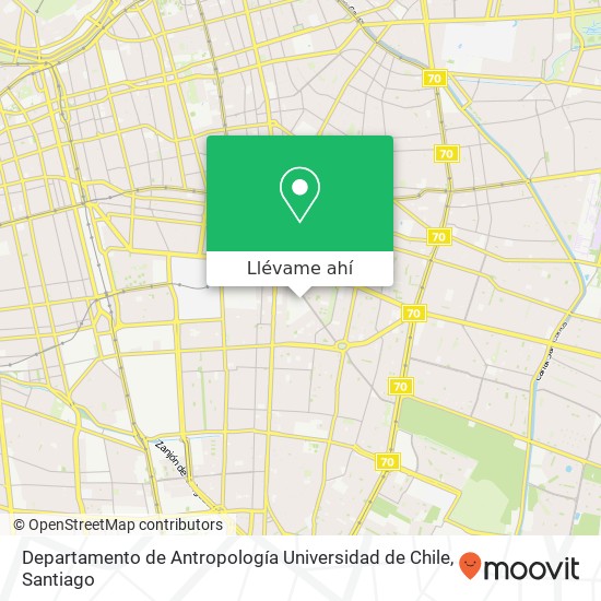 Mapa de Departamento de Antropología Universidad de Chile