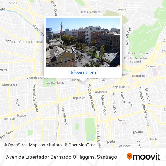 Mapa de Avenida Libertador Bernardo O'Higgins