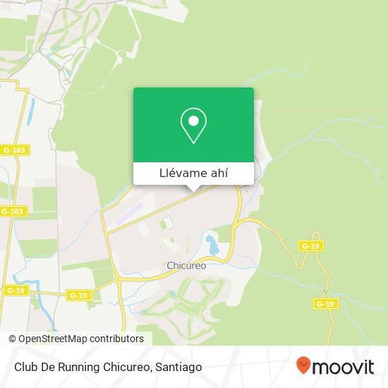 Mapa de Club De Running Chicureo