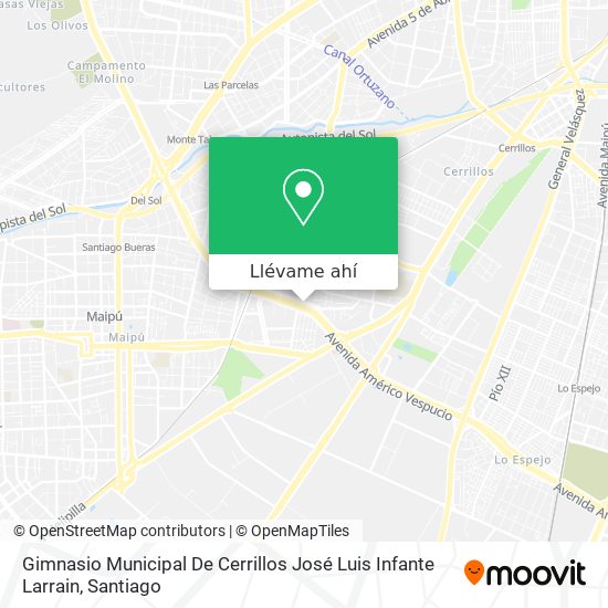 Mapa de Gimnasio Municipal De Cerrillos José Luis Infante Larrain