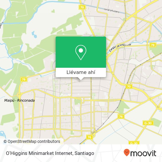 Mapa de O'Higgins Minimarket Internet