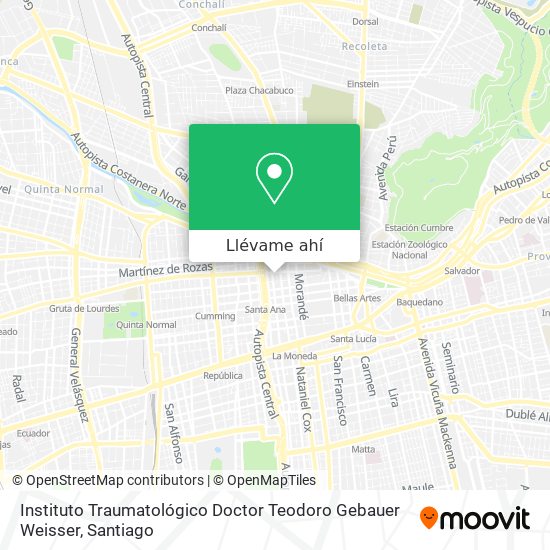 Mapa de Instituto Traumatológico Doctor Teodoro Gebauer Weisser