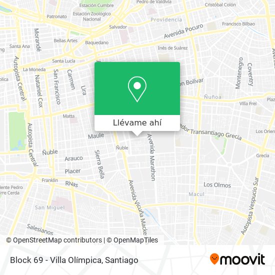 Mapa de Block 69 - Villa Olímpica