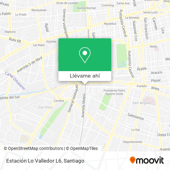 Mapa de Estación Lo Valledor L6