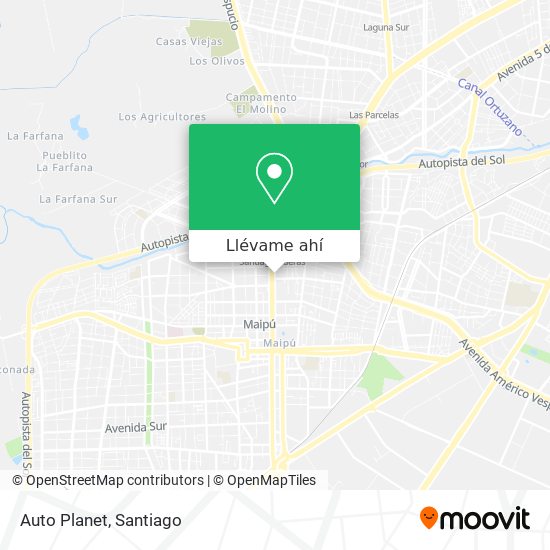 Cómo llegar a Auto Planet en Maipú en Micro o Metro?