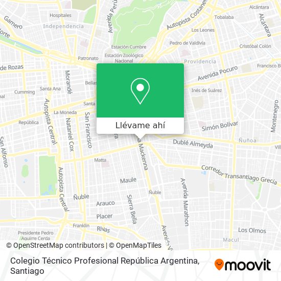 Mapa de Colegio Técnico Profesional República Argentina
