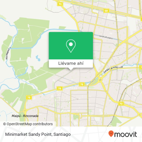 Mapa de Minimarket Sandy Point