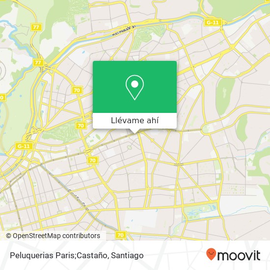 Mapa de Peluquerias Paris;Castaño