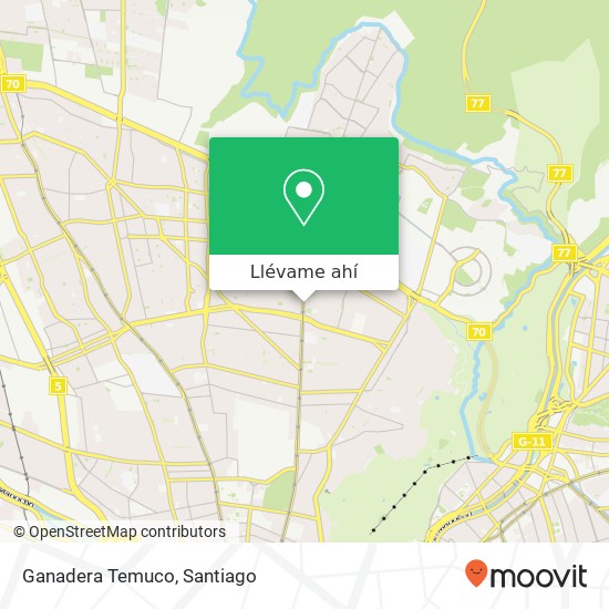 Mapa de Ganadera Temuco