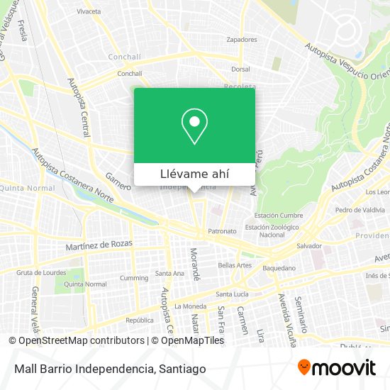 Mapa de Mall Barrio Independencia