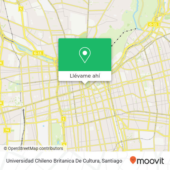 Mapa de Universidad Chileno Britanica De Cultura