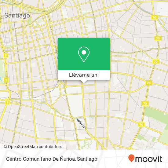 Mapa de Centro Comunitario De Ñuñoa