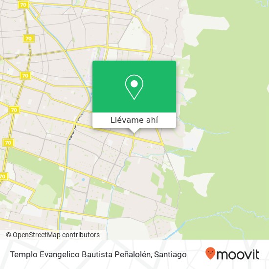 Mapa de Templo Evangelico Bautista Peñalolén