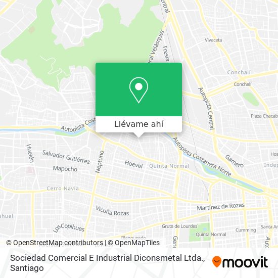 Mapa de Sociedad Comercial E Industrial Diconsmetal Ltda.
