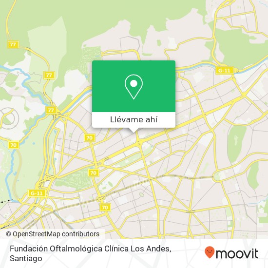 Mapa de Fundación Oftalmológica Clínica Los Andes