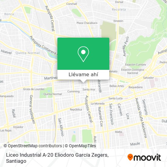 Mapa de Liceo Industrial A-20 Eliodoro García Zegers