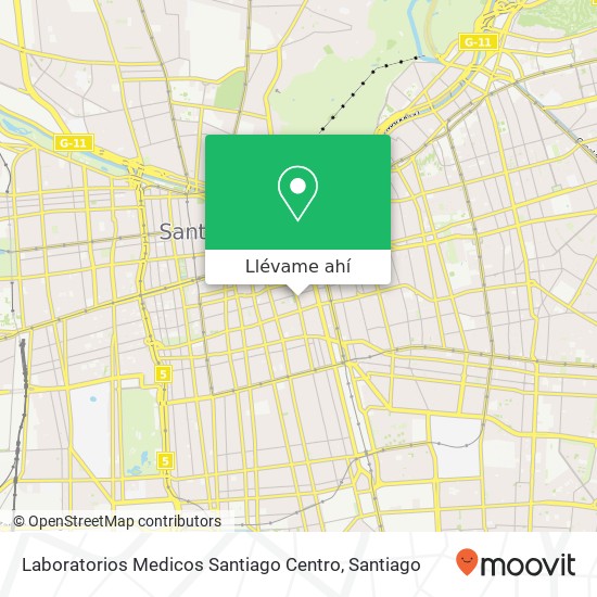 Mapa de Laboratorios Medicos Santiago Centro