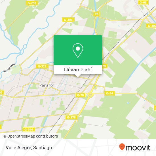 Mapa de Valle Alegre