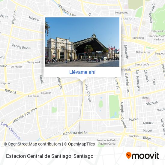 Mapa de Estacion Central de Santiago