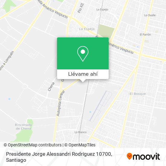 Mapa de Presidente Jorge Alessandri Rodríguez 10700