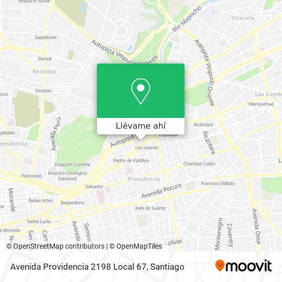 Mapa de Avenida Providencia 2198 Local 67