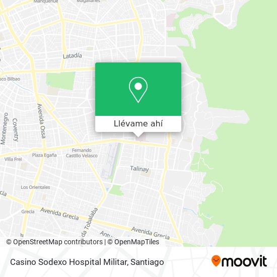 Mapa de Casino Sodexo Hospital Militar