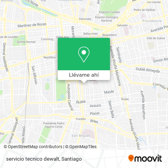 Mapa de servicio tecnico dewalt