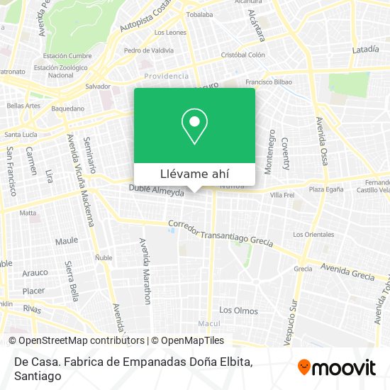 Mapa de De Casa. Fabrica de Empanadas Doña Elbita