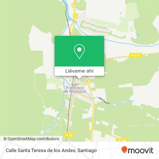 Mapa de Calle Santa Teresa de los Andes