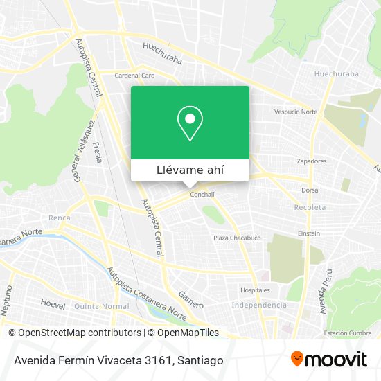 Mapa de Avenida Fermín Vivaceta 3161