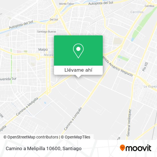 Mapa de Camino a Melipilla 10600