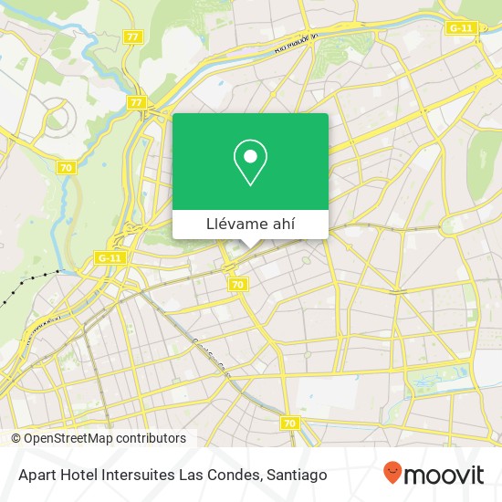 Mapa de Apart Hotel Intersuites Las Condes