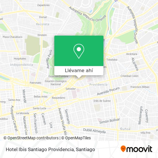 Mapa de Hotel Ibis Santiago Providencia