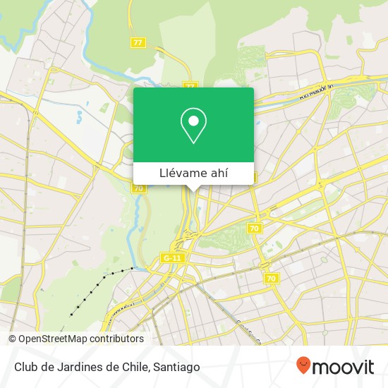 Mapa de Club de Jardines de Chile