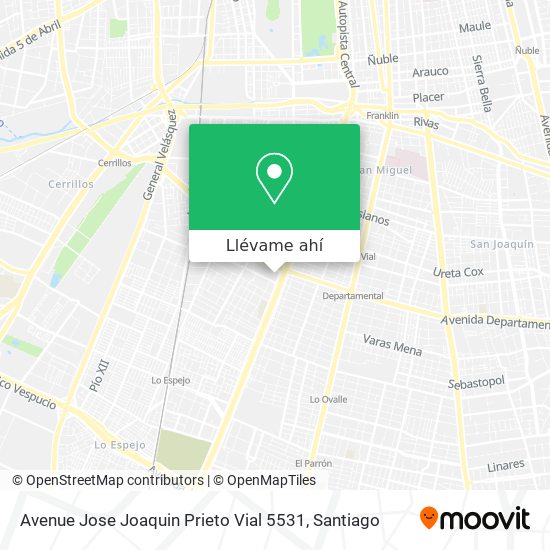 Mapa de Avenue Jose Joaquin Prieto Vial 5531