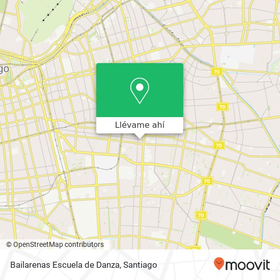 Mapa de Bailarenas Escuela de Danza, Calle José Domingo Cañas 3065 7750000 Ñuñoa, Ñuñoa, Región Metropolitana de Santiago