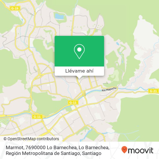 Mapa de Marmot, 7690000 Lo Barnechea, Lo Barnechea, Región Metropolitana de Santiago