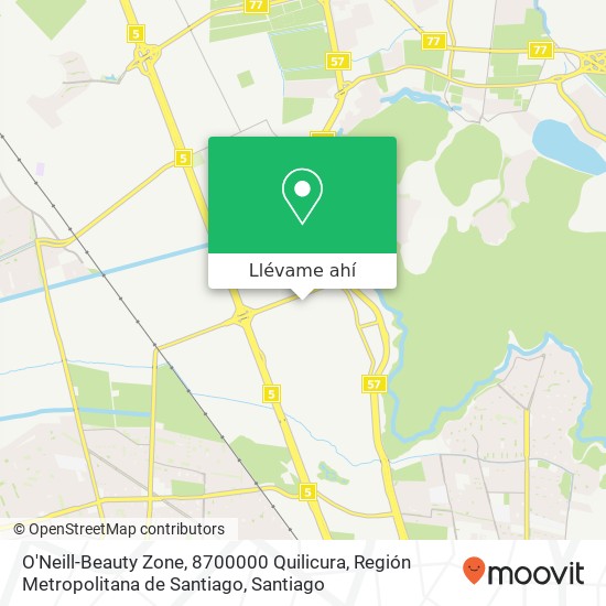 Mapa de O'Neill-Beauty Zone, 8700000 Quilicura, Región Metropolitana de Santiago