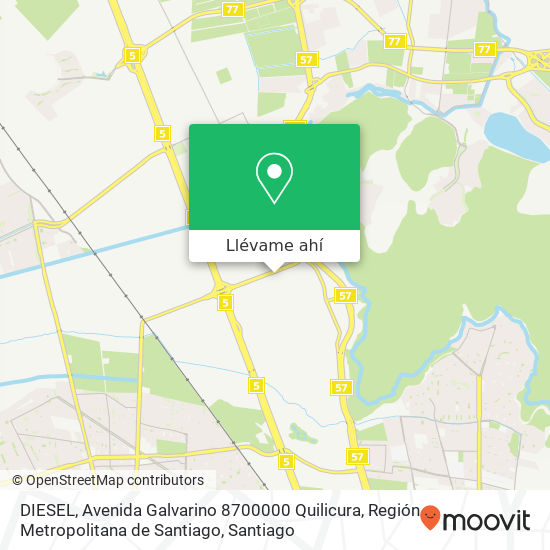 Mapa de DIESEL, Avenida Galvarino 8700000 Quilicura, Región Metropolitana de Santiago