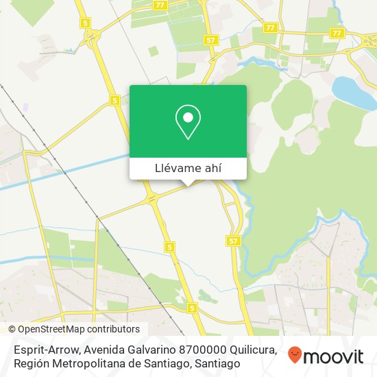 Mapa de Esprit-Arrow, Avenida Galvarino 8700000 Quilicura, Región Metropolitana de Santiago